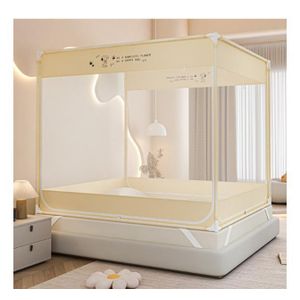 AD Four Corner Mosquito Net Canopy For double Size Bed - Multicolour
