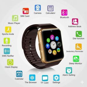 Sim Smart Watch - Gold