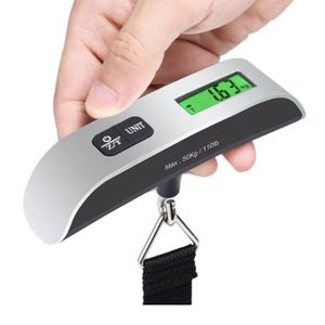 Classic Portable Scale Digital LCD Display 110lb/50kg Electronic Luggage Hanging Suitcase Travel Weighs Baggage Bag Weight Balance Tools 
