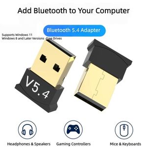 Homarom USB Bluetooth Adapter 5.4 USB Dongle Computer Wireless Bluetooth 5.4 Audio Receiver/Transmitter Win8/10/11 Plug-and-Play