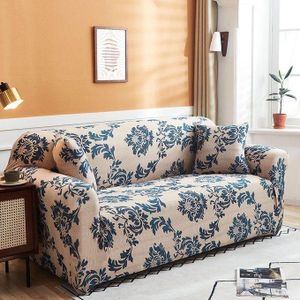 Afia Elastic Stretch Sofa Slipcover with 2 Matching Pillow Covers