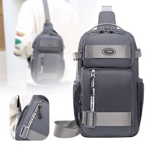 Men's shoulder bag, trendy chest bag, large capacity waist bag