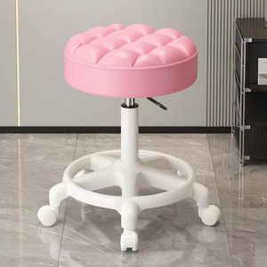 BB Pink High Quality Comfortable Stainless Steel Lash Chair Stool With Adjustable Height And Modern Design For Spa