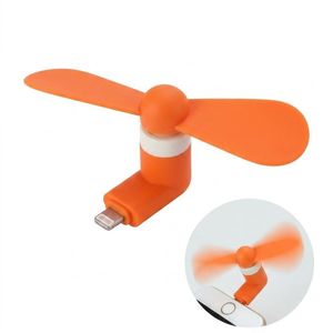 Portable OTG Mini Fan - Plugs Into IPhone Charging Port - Orange