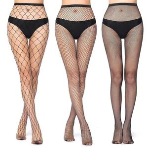 3 Pairs Women High Stretch Fishnet Stockings, Sexy Mesh Pantyhose for Party Club Daily Wear