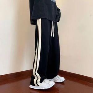 Dapperman Loose Fit Side Stripe Casual Streetwear Track Pants for Men’s Jogger Pants for Men Sweatpants