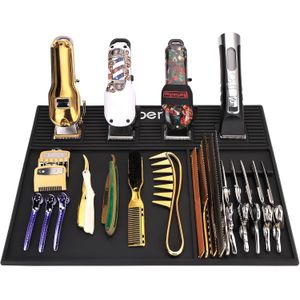 Barber Magnetic Mat with 4 Magnets- Black