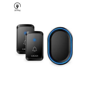 300m Range Wireless Remote Doorbell 58 Tune Songs Transmitter + Receiver Set - 2 Transmitters + 1 Receiver/UK Plug