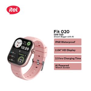 Itel Smart Watch Fit O20 2.04" HD Display AI Waterproof Pink