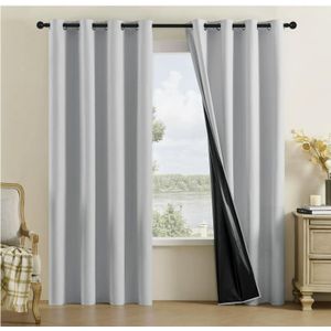 Multiple sizes Blackout Curtain with Coated Lining, Curains for Bedroom, Living Room, Dining Room, Home Decor
