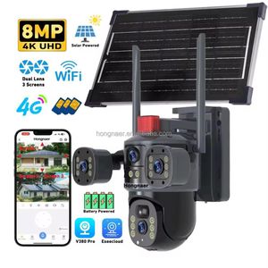 Triple lens 4G solar camera 