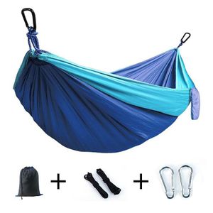 Camping Hammock, Portable Hammock (Straps Included), Single/Double Hammock (Blue)