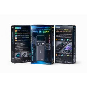 POPCU 30000mAh Power Bank PQ-401 – 22.5W Fast Charging, LED Display, Portable Charger
