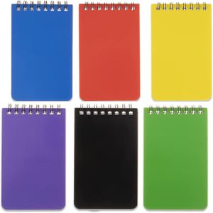 Memo Pads, 3 x 5 Inch Pocket Small Notebook, Assorted Colors, 75 Sheets, 6 Pack