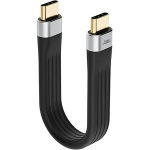 LASA USB-C to USB-C Fast Charging Cable 12.7cm – Compact Short Braided Charging Cord for Phone, Tablet & Laptop Daily Use