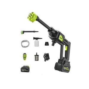 10000mAh Cordless Pressure Washer with 1000W Power, 30-Bar Pressure & 6-in-1 Spray Nozzle - Black