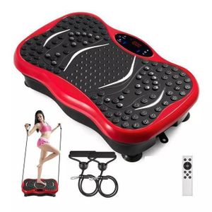 Body Massage Vibration Plate Vibrator With Remote - Red/Black