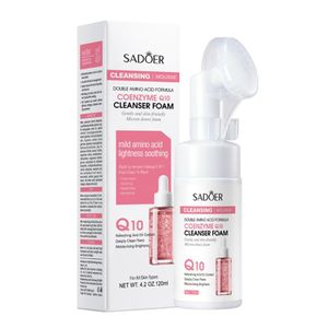 SADOER Coenzyme Q10 Cleanser Foam Foam, a 2-in-1 facial cleansing mousse designed to wash the face and gently remove daily makeup. (120 ml)