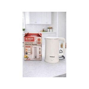 Morgan High Quality 3L Stainless Steel Electric Kettle with Vacuum Insulation-White