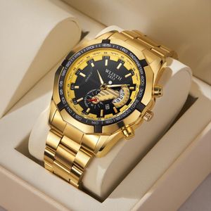 Men's Steel Strap Three Small Circle Watch