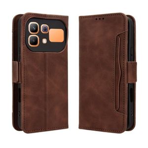 Infinix Note 60 4G / Note 60 Pro 5G High Quality Flip Leather Case With Magnetic Buckle - Brown
