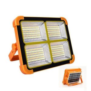 Solar Powered LED Flood Light - 4-Panel High Power Outdoor Light
