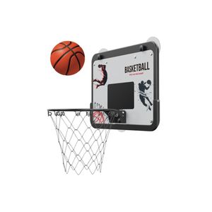 1 Set Outdoor Indoor Wall Mounted Basketball Backboard Metal Rim Ball Stand with Pump (W43 x D25 x H32)cm / (W16.9 x D9.8 x H12.6)inch