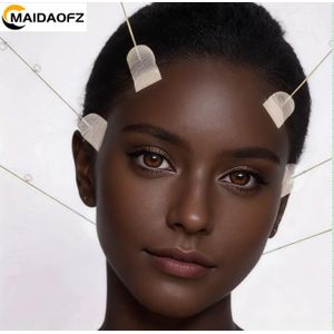 MAIDAOFZ 18 Pcs Invisible Facelift Adhesive Strips with 4 Adjustable Elastic Face Lifting Tape Bands Set