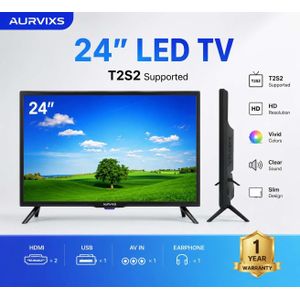 Aurvixs 24 Inch LED T2S2 Support Tv - Black