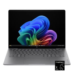 Hp OmniBook X 14-fe0013dx (2025) – Snapdragon X Plus, 16GB LPDDR5X RAM, 512GB SSD, 14" 2K OLED Touchscreen, AI PC, Windows 11 Home – Silver