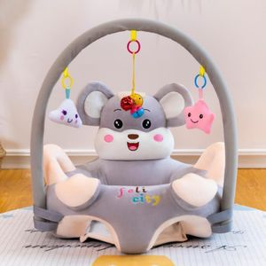 2-in-1 Baby Plush Support Chair – Soft Green Infant Learning Sit Cushion with Activity Bar