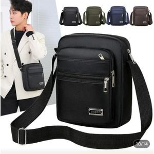 AD Mini Leather Sling Side Bag - Black