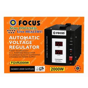FOCUS 2000W Automatic Voltage Regulator/Stabilizer - Black