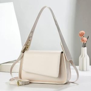 Classy ladies leather handbag ( Cream)