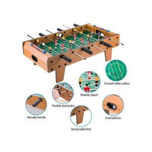 Babyfoot Foosball Table Game with Smooth Rod Control, 2 Balls, Durable Plastic Build & Indoor Family Game Design - (L69 x W37 x H65)cm / (L27.2 x W14.6 x H25.6)inch