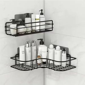 2Pcs Bathroom Shelf Wall Mounted Corner Shelves Shampoo Holder