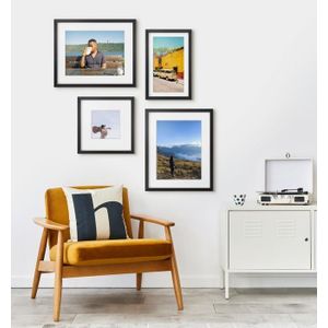 Other 1 Set Empty 4 pcs Matted Black Frames With Perspex 