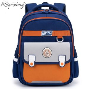 lightweight and Waterproof Kids School Bag, British Style Bear Spine Protection Backpack for Primary Boys & Girls