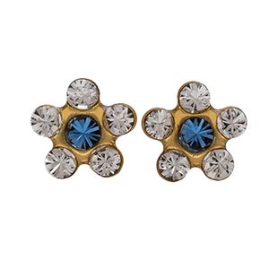 Studex Daisy April /Sep Sapphire Gold Plated Ear Studs - Multicolor