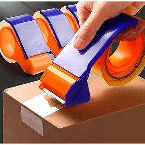  Ergonomic Lightweight Portable Tape Cutter/Dispenser, Durable and Strong Designed For Sealing Packages, Shipping Boxes, Moving Boxes and Suitable for Home and Office - Multicolour. 