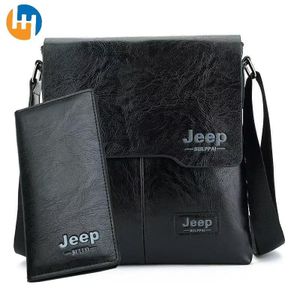 HUAHUA Retro men's cross-body bag shoulder bag wallet set fashionable casual trend new travel bag