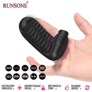 RUNSONE Compact Finger Vibrator 10 Vibrations Mini Bullet Sex Massager G Spot Clitoris Nipples Stimulator Vibrating Anal Clitoris Pleasure Game Tool Adult Love Solo Masturbations Toy for Women Female Couple