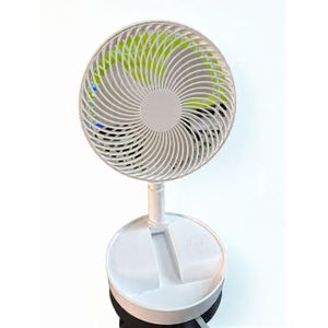 Portable Fan Folding USB Rechargeable Cooling Fan 3 Speed - White