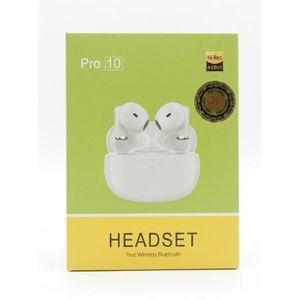 Pro 10 True Wireless Bluetooth Earbuds Hi-Res Audio Headset - White