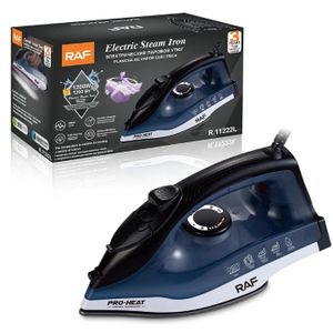 RAF 1200W Electric Steam Iron Plancha De vapor Eléctrica with Ceramic Soleplate Vertical Steaming and Self Cleaning