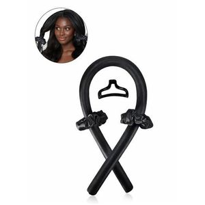 90cm Heatless Curling Rod Headband Set with Foam Curler, Hair Bands & Clip Holder