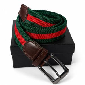 Men's Business braided elastic stretch belt - Multicolor 
