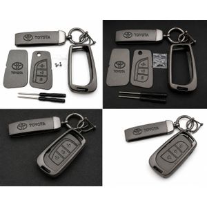 Smart Car Key Replacement Shell Kit with Metal Keychain – 3 Button