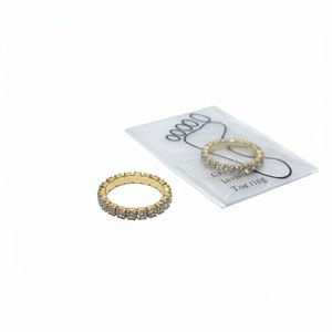 Sparkling Crystal Eternity Toe Ring – Gold Tone