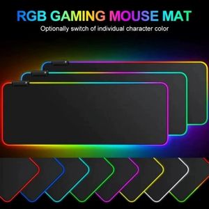 LED Gaming Mouse Pad RGB Extended Keyboard Desk Pad Anti-slip Mat-900*400*3